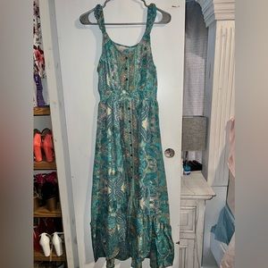 Boemo Green Tribal Maxi Dress